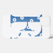 bloem gevarieerde letter F (blauw en stip) Case-Mate iPhone Case (Achterkant (horizontaal))