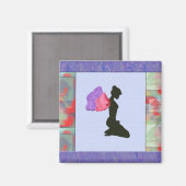 Bloem gevleugelde fee magneet (Voorkant / Achterkant)