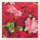 Bloem Glazen Onderzetter (Voorkant)