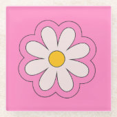Bloem Glazen Onderzetter (Voorkant)