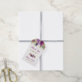 Bloem Glitter Amethist Favor Bedankbrief Cadeautag Cadeaulabel (Met Touw)
