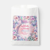 Bloem Glitter Zeemeerminstaart 4e Verjaardag Bedankzakje (Voorkant)