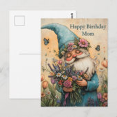  bloem Gnome illustratie Briefkaart (Voorkant / Achterkant)