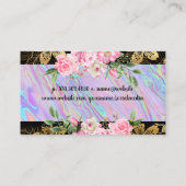 Bloem | Golden Floral | Iridescent Visitekaartje (Achterkant)
