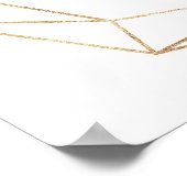 Bloem Goud Bruidsfeest Welkom Bord Poster (Hoek)