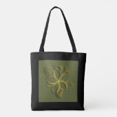 Bloem Goud Tote Bag (Achterkant)