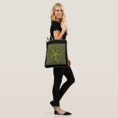 Bloem Goud Tote Bag (Op model)