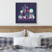 Bloem Grafische Dodenmantel Canvas Afdruk (Insitu (Slaapkamer))