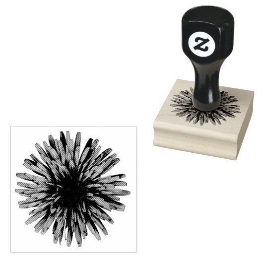 Bloem Grafische Paardebloem Decor Rubberstempel (Gestempeld)
