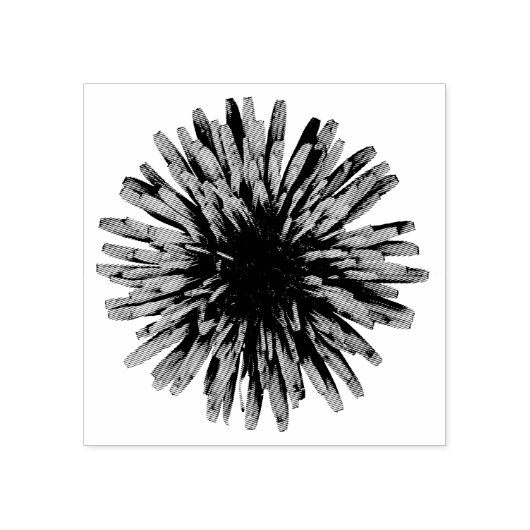 Bloem Grafische Paardebloem Decor Rubberstempel (Afrduk)