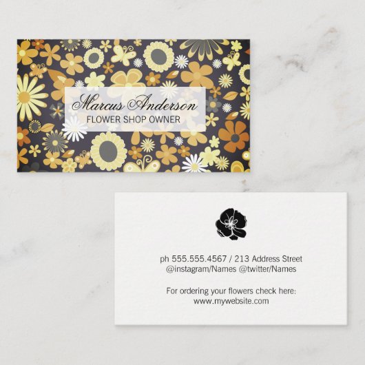 Bloem Graphics | Bloemenwinkel | Bloemist Visitekaartje (Voorkant / Achterkant)