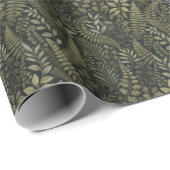 Bloem Groene Blad Cadeaupapier (Rol Hoek)