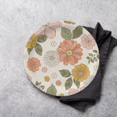 Bloem Groovy | Boho | jaren '70 Thema Papier Papieren Bordje