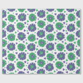 Bloem Halloween pompoen harten Cadeaupapier (Vlak)