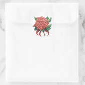 Bloem Hand getrokken Waratah Stickers (Tas)