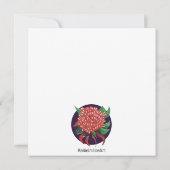 Bloem Hand getrokken Waratah Uitnodiging (Achterkant)