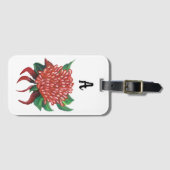 Bloem Handgetekende Waratah  Bagagelabel (Voorkant (horizontaal))