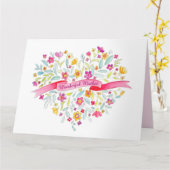 Bloem hart boeket kunst moeder krijgen goed kaart (Gele Bloem)