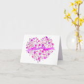 Bloem hart boeket kunst Moederdag kaart (Gele Bloem)