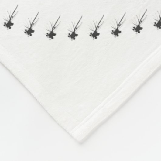 Bloem Hart Fleece Deken (Hoek)