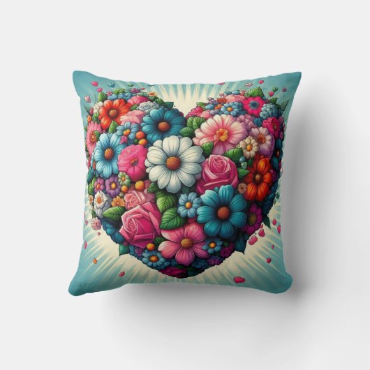 Bloem hart kussen! kussen (Achterkant)