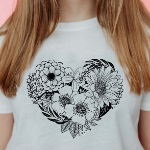 Bloem Hart Liefde T-shirt