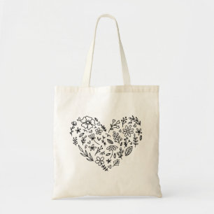 Bloem Hart . Wilde Bloemen Botanisch Tote Bag