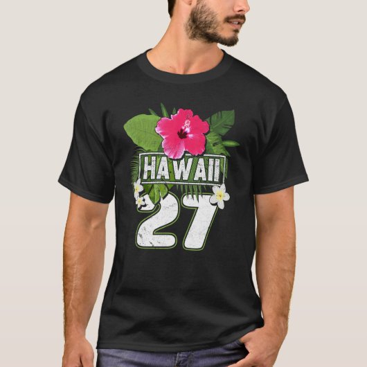 Bloem Hawaii 27 Vakantie T-shirt (Voorkant)
