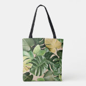 Bloem/ Hawaiiaans/Tropisch blad Tote Bag (Achterkant)