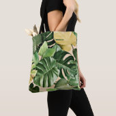 Bloem/ Hawaiiaans/Tropisch blad Tote Bag (Dichtbij)