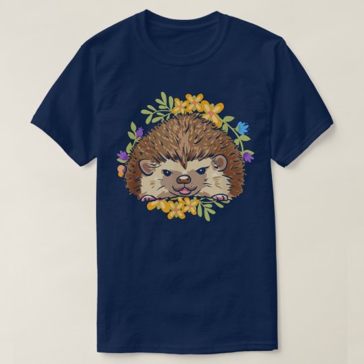 Bloem Hedgehog Bloem Hegend Pigel Furze-varken Voo T-shirt (Design voorkant)