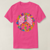 Bloem Hippie Vredesbord T-shirt (Design voorkant)