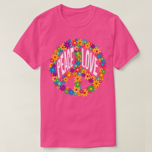 Bloem Hippie Vredesbord T-shirt (Design voorkant)