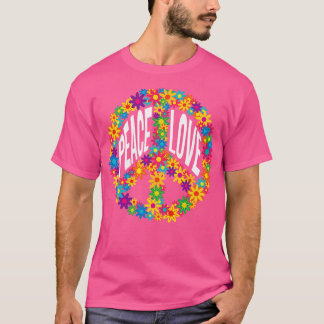 Bloem Hippie Vredesbord T-shirt