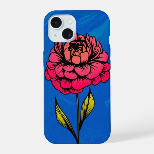 Bloem Hoesje voor Telefoon iPhone 15 Case (Achterkant)