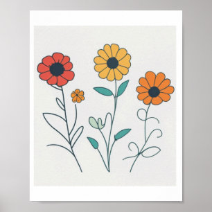 BLOEM HOME MUUR KUNST POSTER