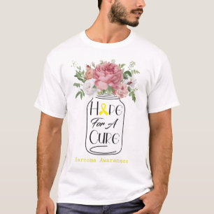 Bloem Hoop Op Een Genezing Sarcoom Bewustzijn T-shirt