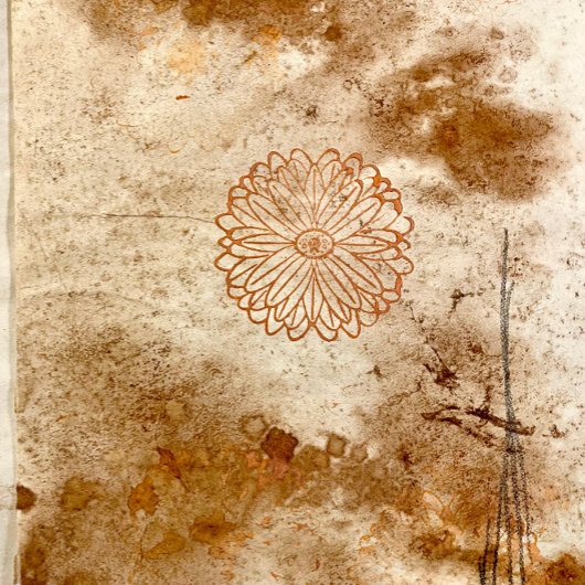 Bloem Houten Kunststempel Rubberstempel