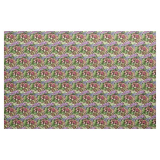 Bloem Hydrangea Blue Pink Cute Pattern Sjabloon Stof (Fat Quarter)