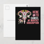 Bloem Hysterectomie Chirurgie Herstel Briefkaart (Voorkant / Achterkant)