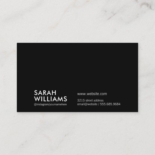 Bloem Icoon met Natuurlijke Bloemtakken Visitekaartje (Achterkant)