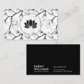 Bloem Icoon met Natuurlijke Bloemtakken Visitekaartje (Voorkant / Achterkant)