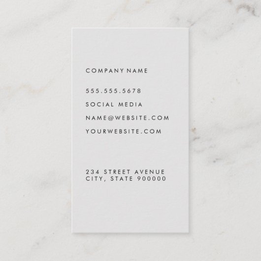 Bloem Icoon Yoga Houding Visitekaartje (Achterkant)