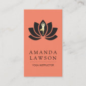 Bloem Icoon Yoga Houding Visitekaartje (Voorkant)