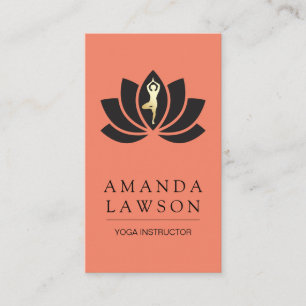 Bloem Icoon Yoga Houding Visitekaartje
