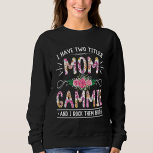 Bloem ik heb twee titels: mama en Gammie Cute Moth Trui