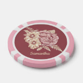 Bloem Illustratie aangepaste naam poker chips (Enkel)