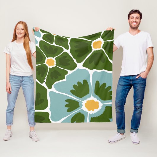 Bloem Illustratie Fleece Deken (In situ)