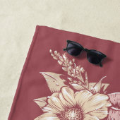 Bloem Illustratie handdoek met eigen naam strand (In situ)