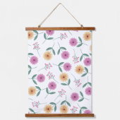 Bloem Illustratie Hangend Wandkleed (Voorkant)